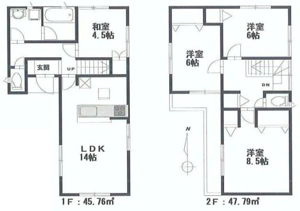 Floor plan. (1), Price 26,800,000 yen, 4LDK, Land area 117.27 sq m , Building area 93.55 sq m