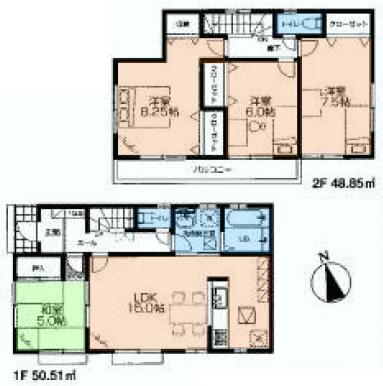 Floor plan. (1), Price 22,800,000 yen, 4LDK, Land area 156.61 sq m , Building area 99.36 sq m