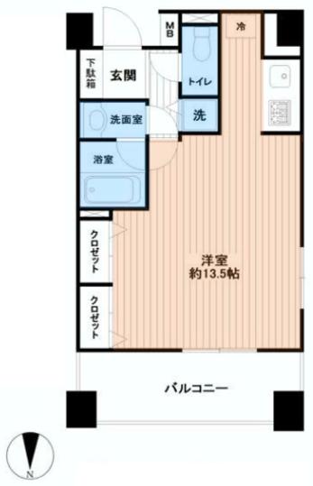 Floor plan. Price 16.8 million yen, Occupied area 35.34 sq m , Balcony area 8.5 sq m