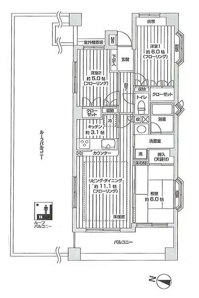 Floor plan. 3LDK, Price 23.8 million yen, Occupied area 68.17 sq m , Balcony area 17.91 sq m