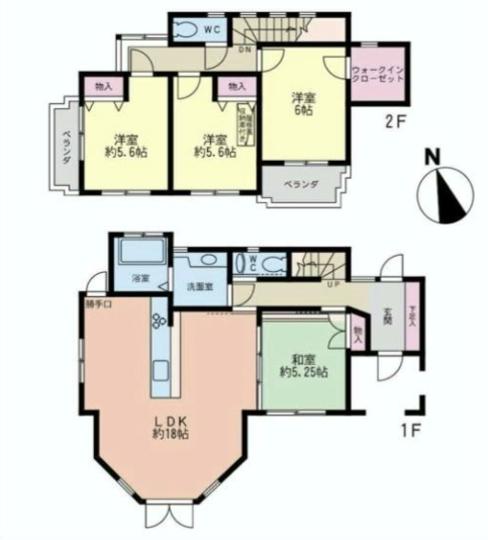 Floor plan. 34,800,000 yen, 4LDK, Land area 274.59 sq m , Building area 98.2 sq m