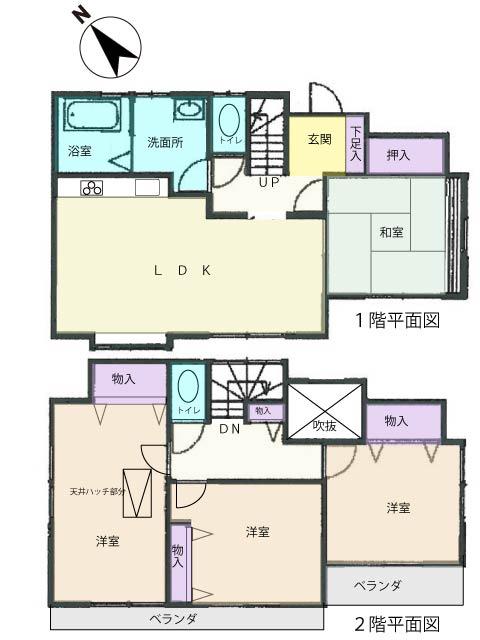 Floor plan. 23,900,000 yen, 4LDK, Land area 120.03 sq m , Building area 86.66 sq m