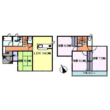 Floor plan. 34,800,000 yen, 4LDK, Land area 120.05 sq m , Building area 94.36 sq m