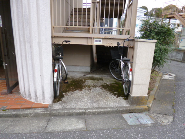 Entrance. Bicycle-parking space