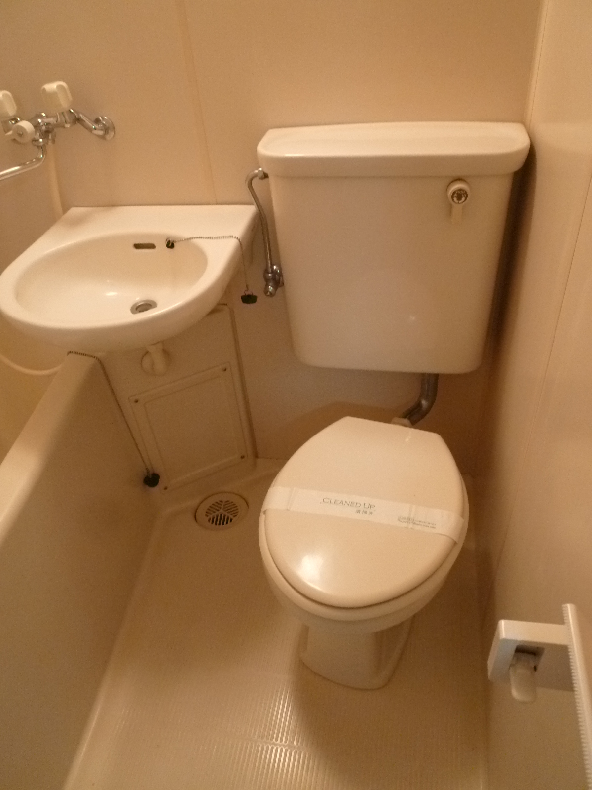 Toilet. Comfortable 3-point unit type of cleaning!