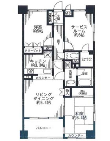 Floor plan. 2LDK+S, Price 25,800,000 yen, Occupied area 66.87 sq m