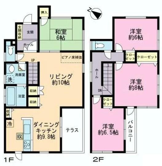 Floor plan. 33,500,000 yen, 4LDK, Land area 172.83 sq m , Building area 107.64 sq m