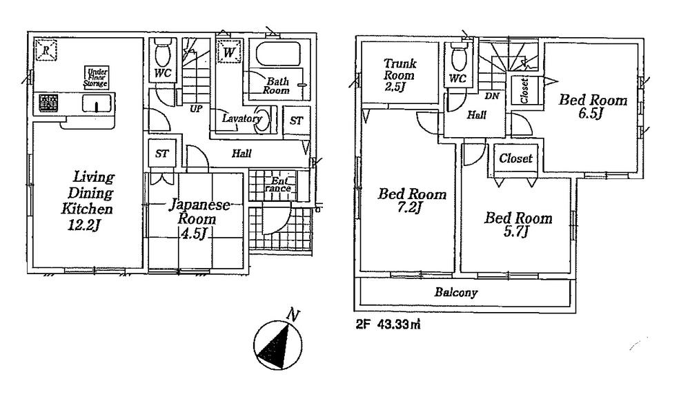 Floor plan. Price 28.8 million yen, 4LDK, Land area 113.3 sq m , Building area 88.28 sq m