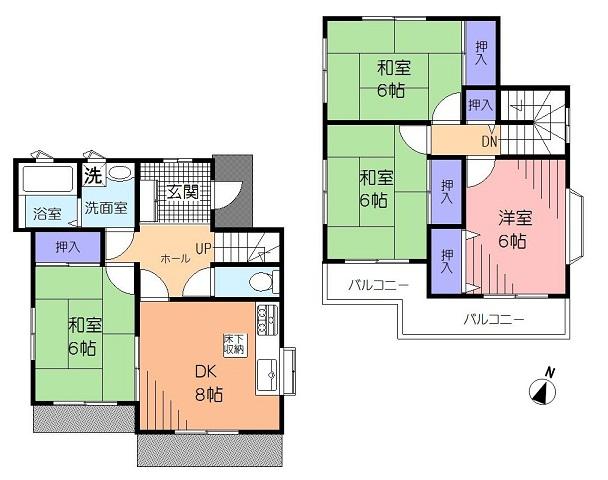 Floor plan. 14.8 million yen, 4DK, Land area 163.56 sq m , Building area 81.97 sq m