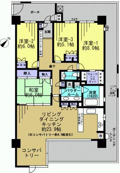 Floor plan. 4LDK, Price 32,900,000 yen, Footprint 110.32 sq m