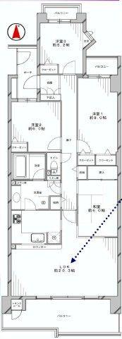 Floor plan. 4LDK, Price 28.8 million yen, Footprint 102.93 sq m , Balcony area 18.98 sq m Floor