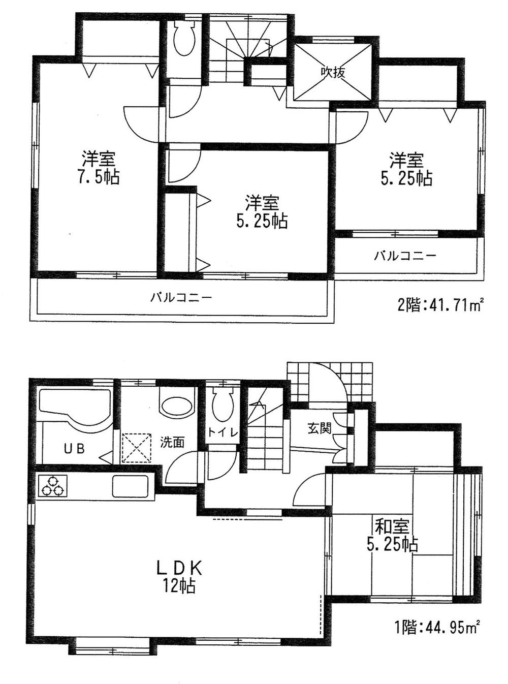 Floor plan. 23,900,000 yen, 4LDK, Land area 120.03 sq m , Building area 86.66 sq m