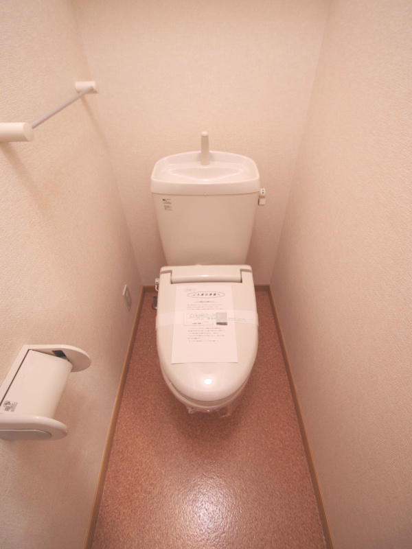 Toilet. Restroom of heating toilet seat!