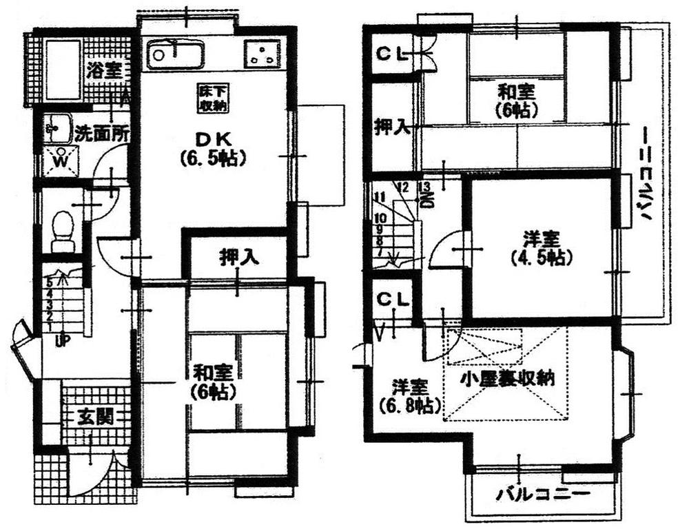 Floor plan. 15.8 million yen, 4DK, Land area 90.7 sq m , Building area 72.16 sq m