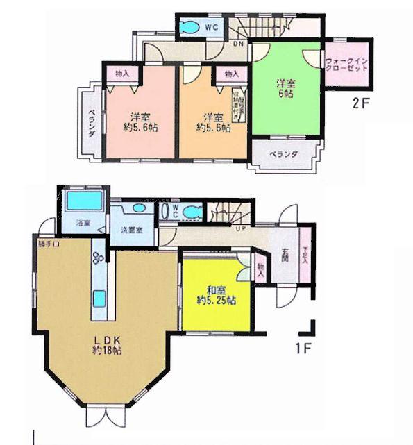 Floor plan. 34,800,000 yen, 4LDK, Land area 274.59 sq m , Building area 98.2 sq m