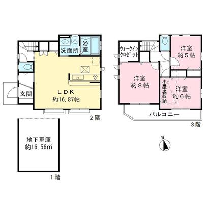 Floor plan. Hachioji, Tokyo Santa cho 4-chome