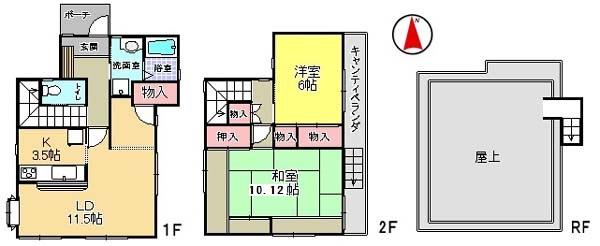 Floor plan. 14.5 million yen, 2LDK + S (storeroom), Land area 118.51 sq m , Building area 81.2 sq m