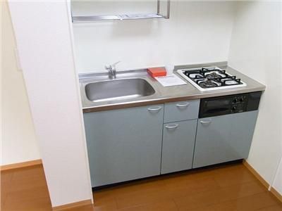 Kitchen. Two-necked gas stove can be installed