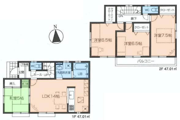 Floor plan. (1), Price 33,900,000 yen, 4LDK, Land area 117.58 sq m , Building area 94.02 sq m