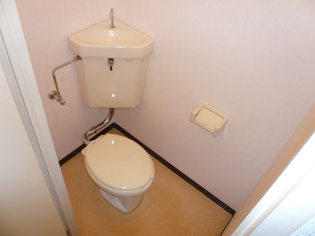 Toilet. Comfortable in the bus toilet stand-alone design