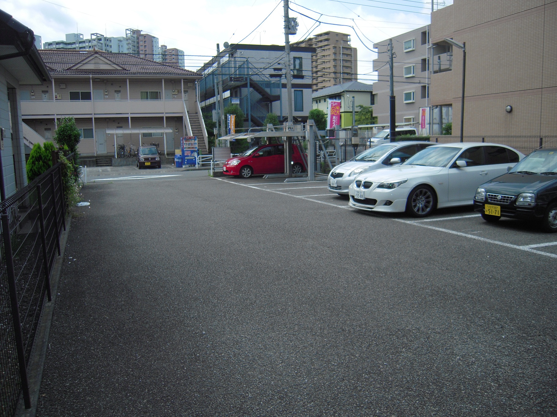 Parking lot. The entire surface of the pavement