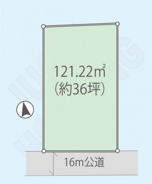 Compartment figure. Land price 20.8 million yen, Land area 121.22 sq m
