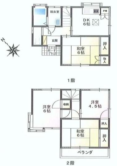 Floor plan. 14.9 million yen, 4DK, Land area 114.38 sq m , Building area 70.23 sq m