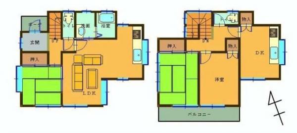 Floor plan. 13.8 million yen, 3LDK, Land area 144.06 sq m , Building area 85.29 sq m