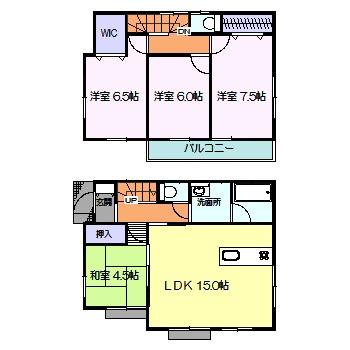 Building plan example (floor plan). Building plan example (No. 2 locations) Building Price     13 million yen, Building area 99 sq m