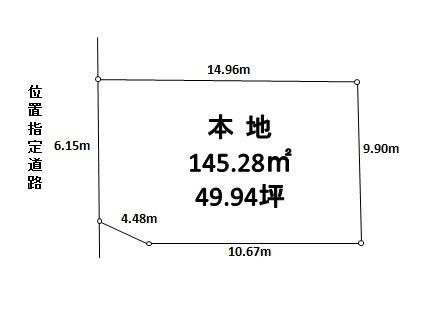 Compartment figure. Land price 15.8 million yen, Land area 145.28 sq m