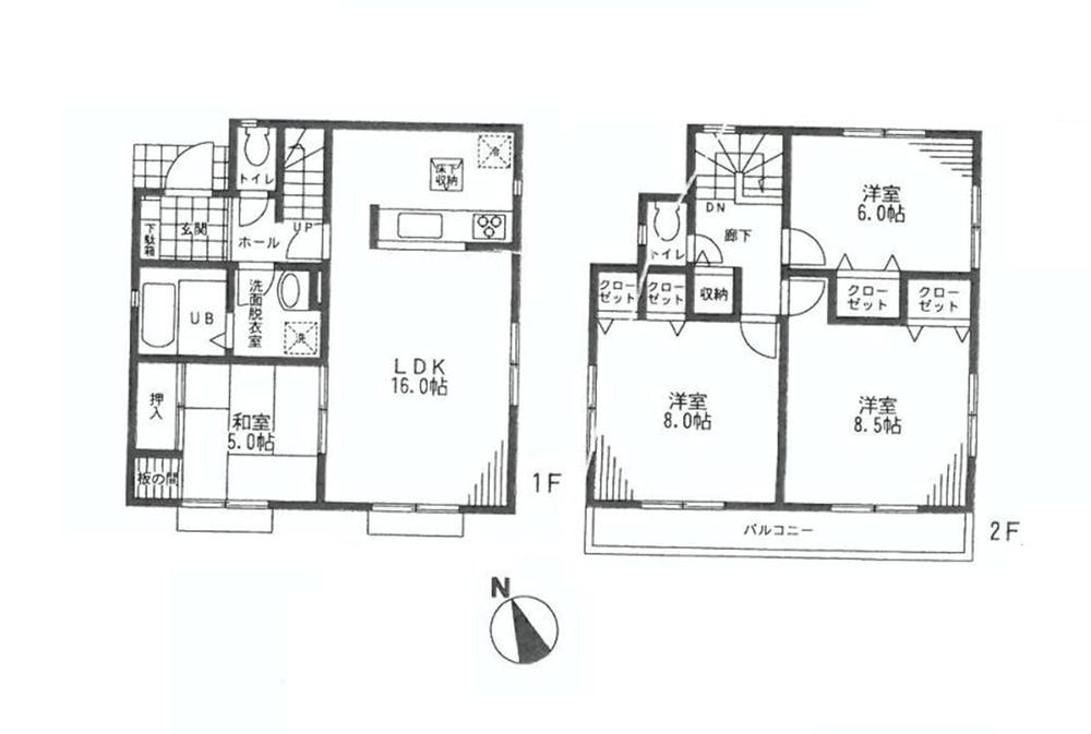 Floor plan. Price 31,800,000 yen, 4LDK, Land area 126.72 sq m , Building area 99.78 sq m