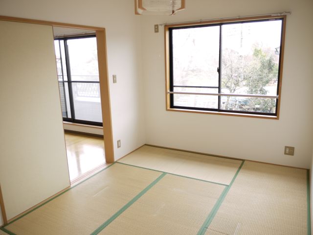 Living and room. Soothing rush smell of tatami of new goods.