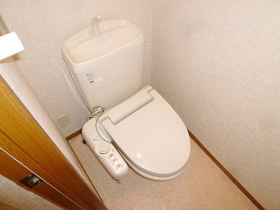 Toilet. Washlet is with