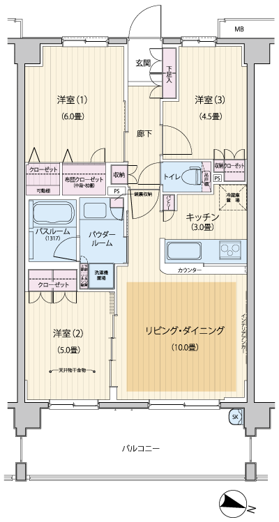 Floor: 3LDK, occupied area: 63 sq m, Price: 27,800,000 yen, now on sale