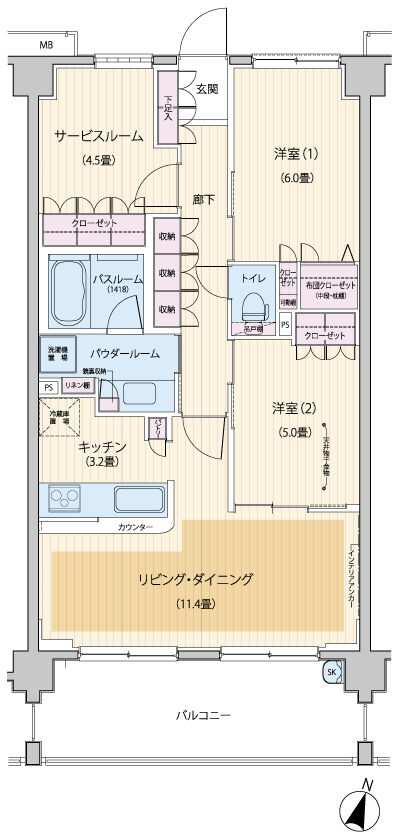 Floor: 2LDK + S, the area occupied: 70 sq m, Price: 34,900,000 yen, now on sale
