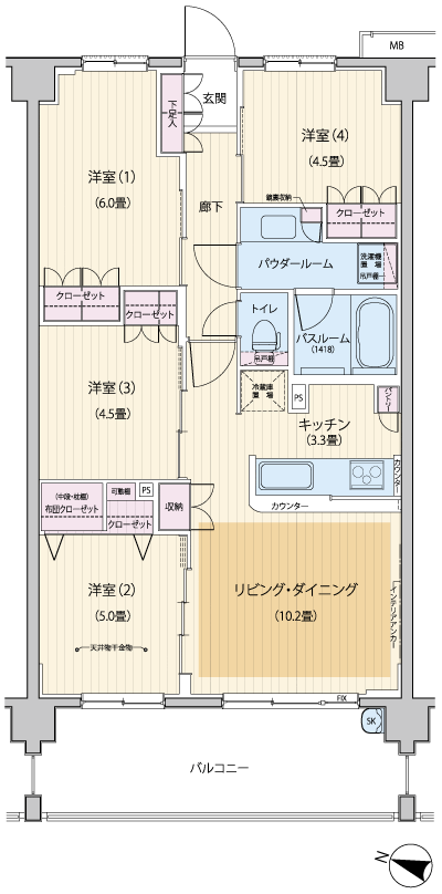 Floor: 4LDK, occupied area: 73.36 sq m, Price: 35,800,000 yen, now on sale