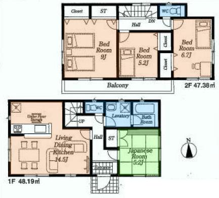 Floor plan. (2), Price 26,800,000 yen, 4LDK, Land area 132.58 sq m , Building area 95.57 sq m