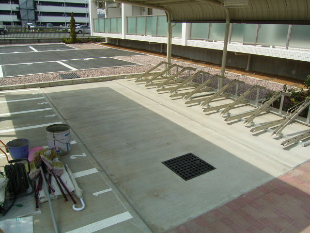 Parking lot. Bicycle-parking space