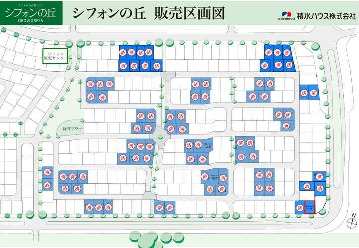 Compartment figure. Land prices - selling the entire compartment view (within the red frame, Residential land with Sekisui House building conditions)