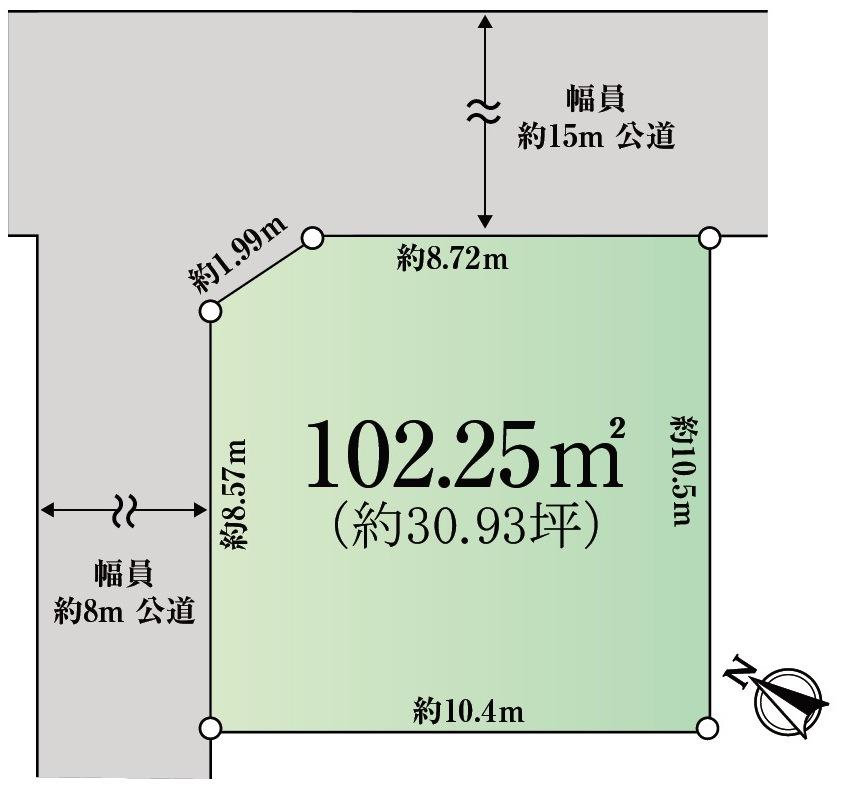 Compartment figure. Land price 39,800,000 yen, Land area 102.25 sq m