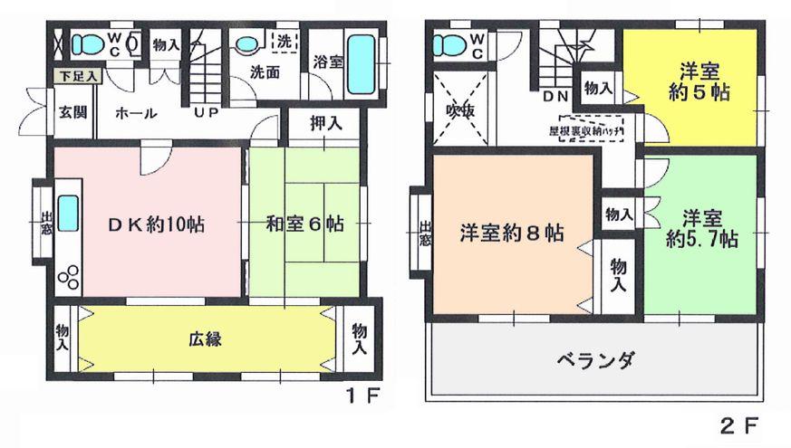 Floor plan. 19.3 million yen, 4LDK, Land area 177.55 sq m , Building area 90.88 sq m