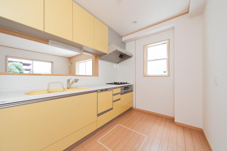 Kitchen. Artificial marble sink, Dish dryer, Soft clothing storage, Cyclone hood exhaust fan, YAMAHA same specifications