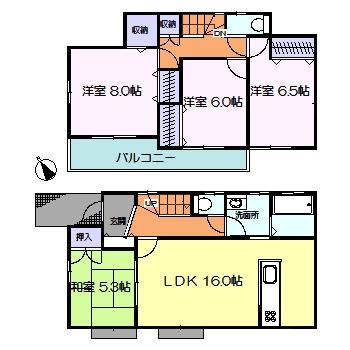 Floor plan. 30,800,000 yen, 4LDK + S (storeroom), Land area 216.41 sq m , Building area 101.02 sq m