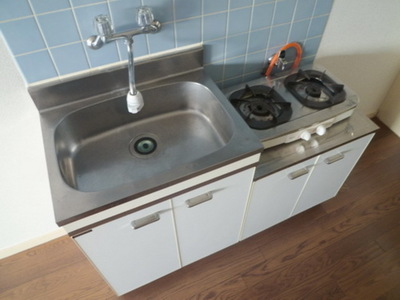 Kitchen. Popular two-burner is with a stove