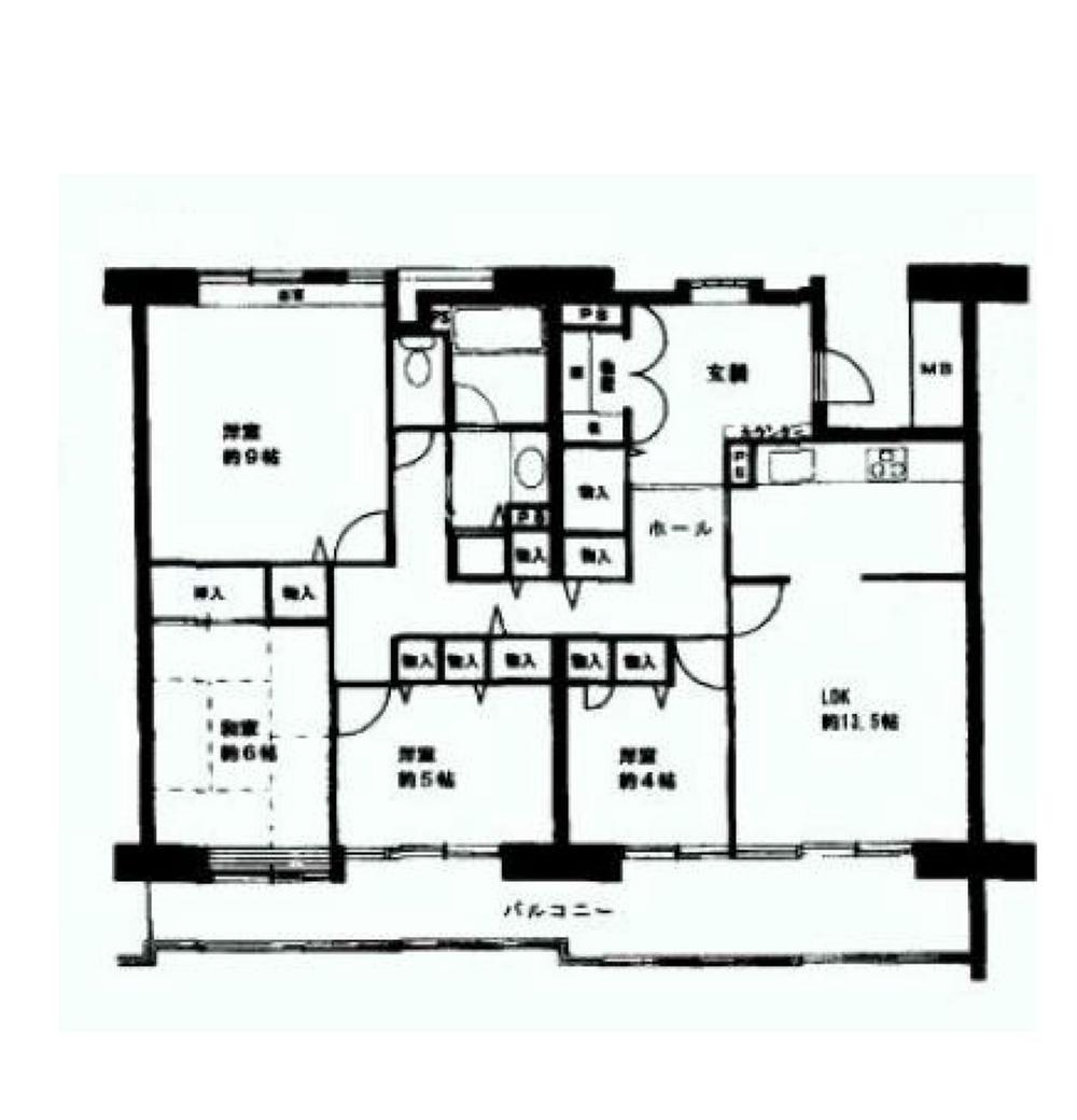 Floor plan. 4LDK, Price 26,900,000 yen, Footprint 104.37 sq m , Balcony area 18.13 sq m