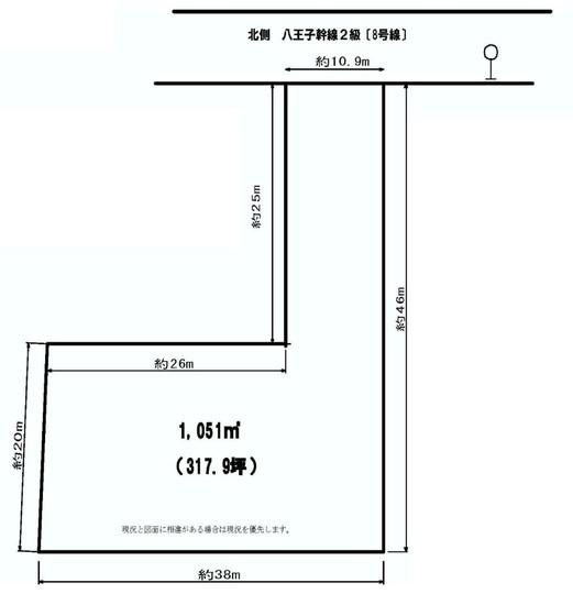 Compartment figure. Land price 66 million yen, Land area 1051 sq m