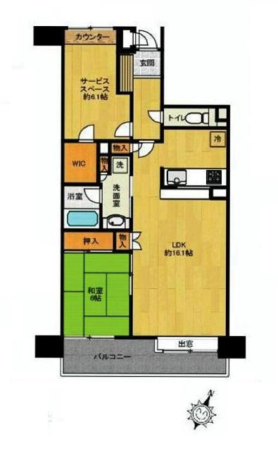 Floor plan. 1LDK + S (storeroom), Price 18,800,000 yen, Occupied area 62.52 sq m , Balcony area 8.55 sq m