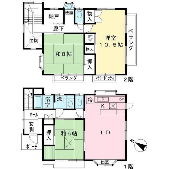 Floor plan. 13.8 million yen, 3LDK, Land area 170.09 sq m , Building area 97.6 sq m