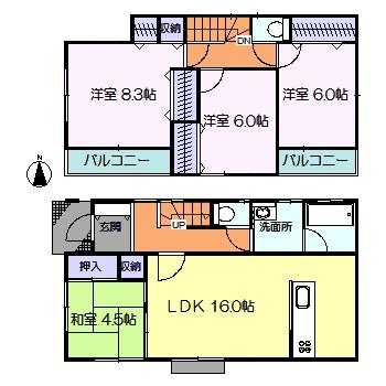 Floor plan. 33,800,000 yen, 4LDK, Land area 160.28 sq m , Building area 99.77 sq m