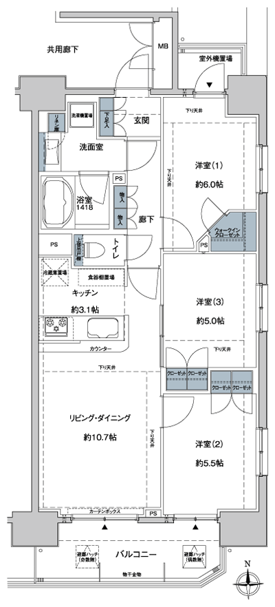 Floor: 3LDK + WIC, the area occupied: 67.8 sq m, Price: 35,200,000 yen ・ 36,100,000 yen, now on sale